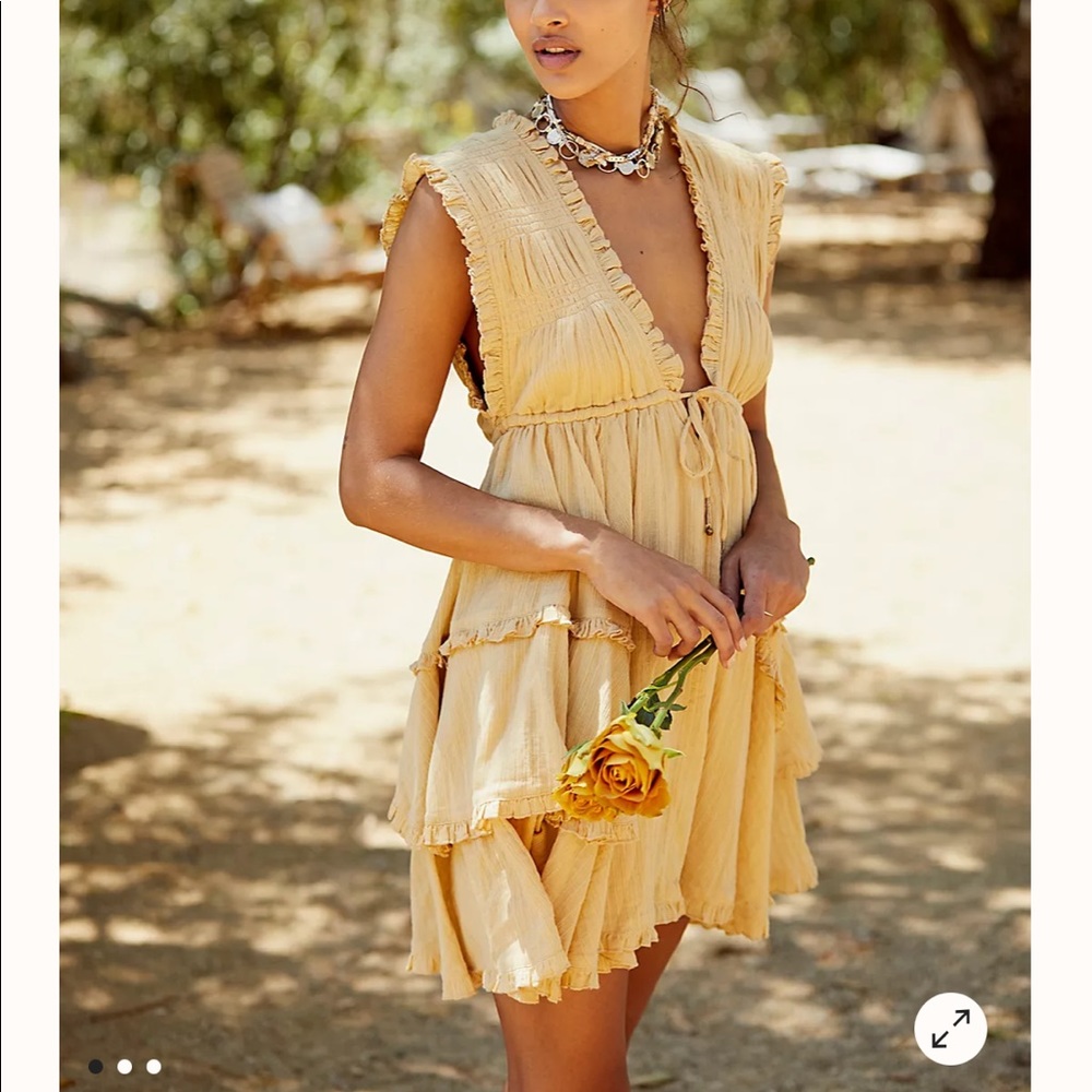 Freepeople Antoinette Mini dress in ginger sugar